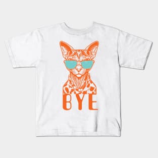 Cat Says Bye Kids T-Shirt